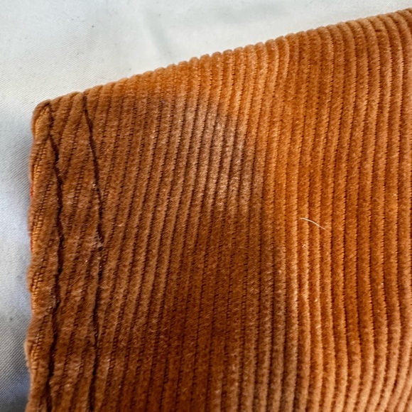 VTG 70’s JCPenney Brown Corduroy suit Vest. Orange Back. Front Pockets. 44L - Picture 14 of 15